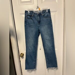 Oat New York Blue frayed Ankle Jeans size 4/27